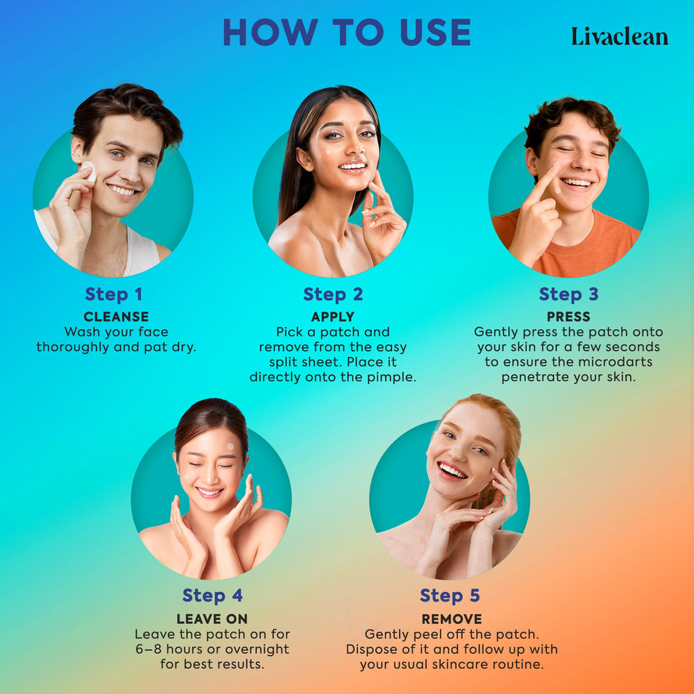 Pansement LivaClean pour tache sombre visage, estompe discrètement.