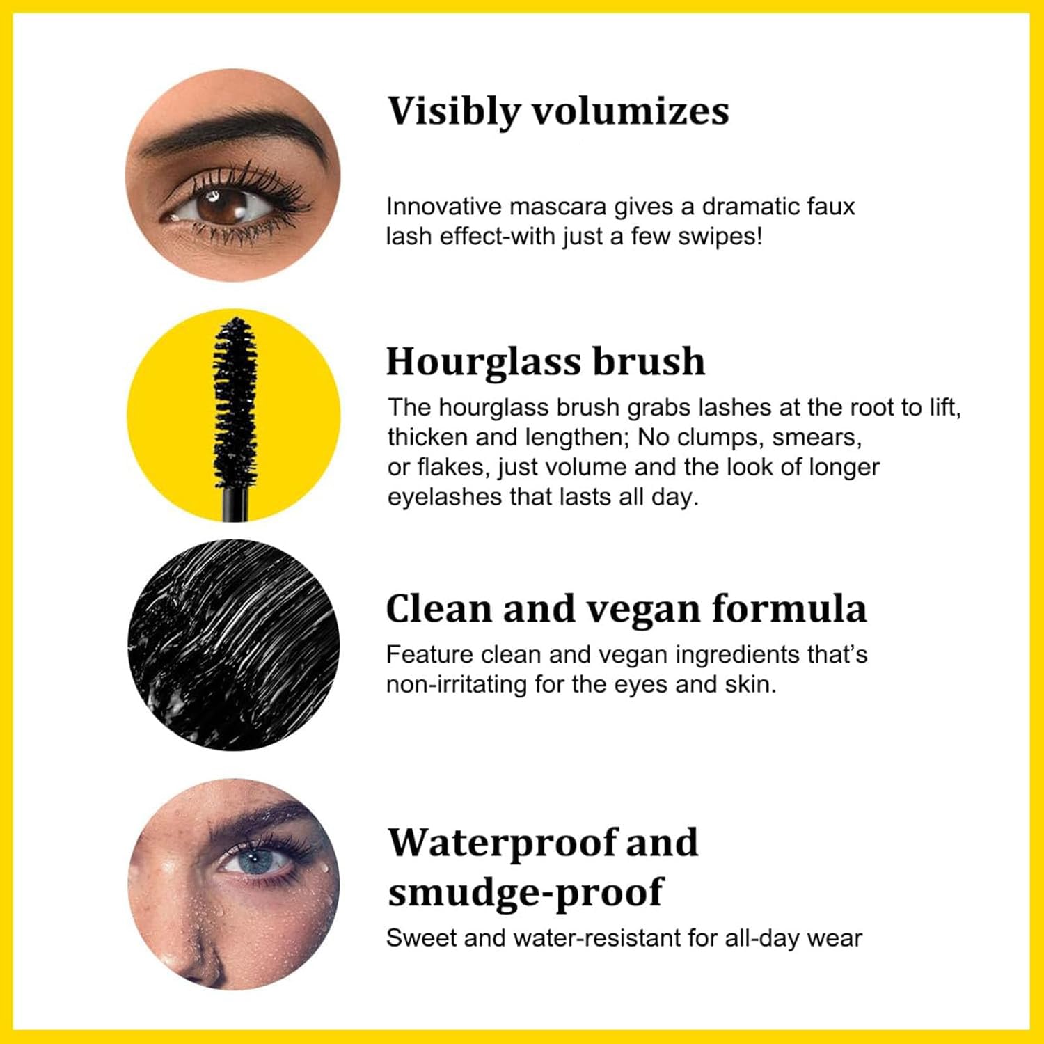 Livalur Bubble Mascara - idéal pour quotidien et soirées