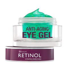 Gel contour des yeux LIVAURA au rétinol en bouteille, hydratant et doux