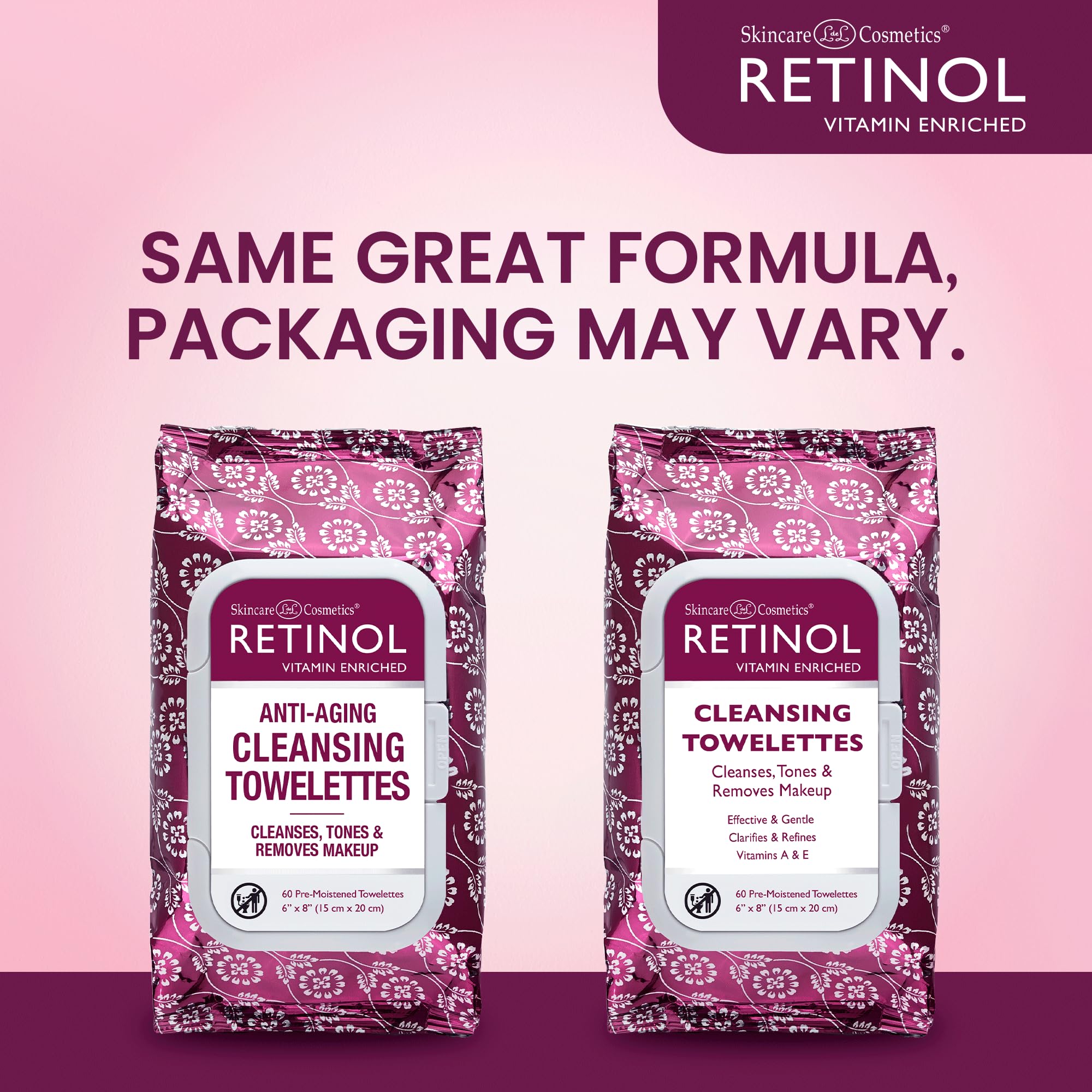 Lingette tonifiante LIVAURA Retinol pour peau équilibrée