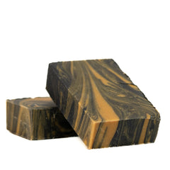 Live Bearded bar soap closeup shows exfoliation texture