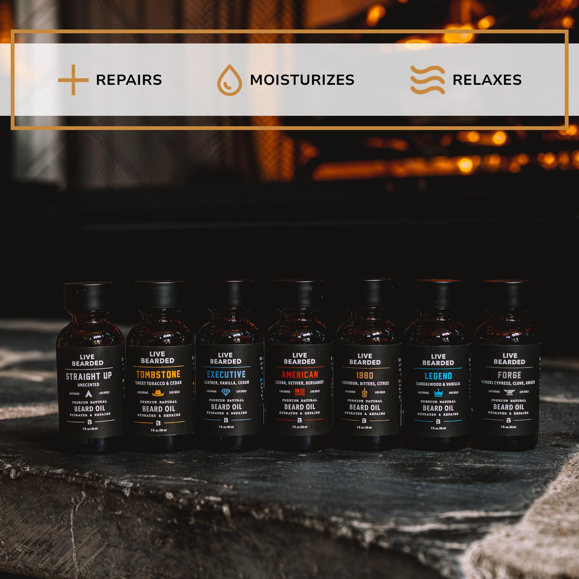 Live Bearded – peau hydratée et barbe soignée grâce à l'huile naturelle.