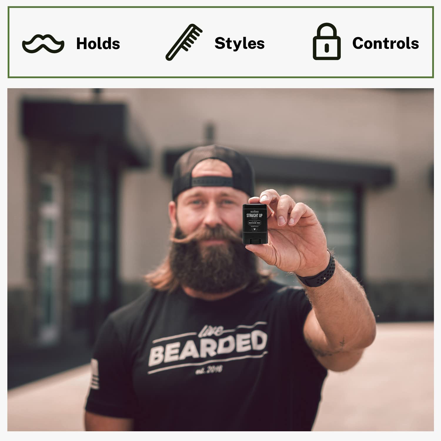 Live Bearded kit barbe et moustache pratique pour grooming complet.