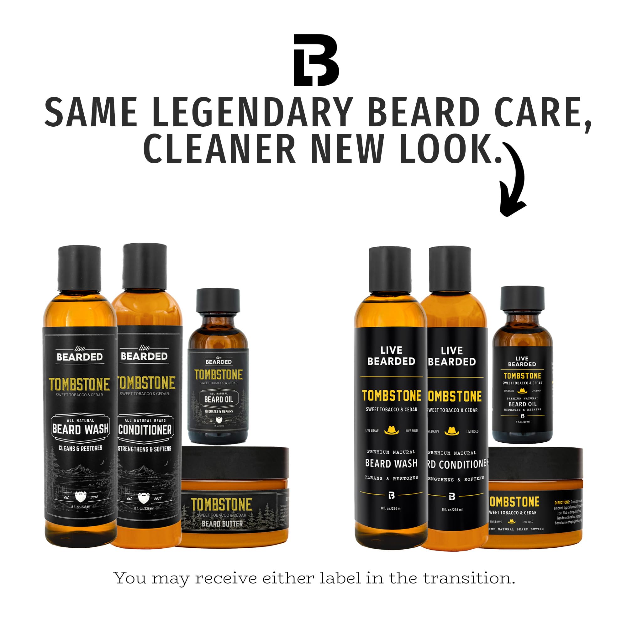 Live Bearded kit entretien barbe complet – conditionneur barbe pour douceur et démêlage.