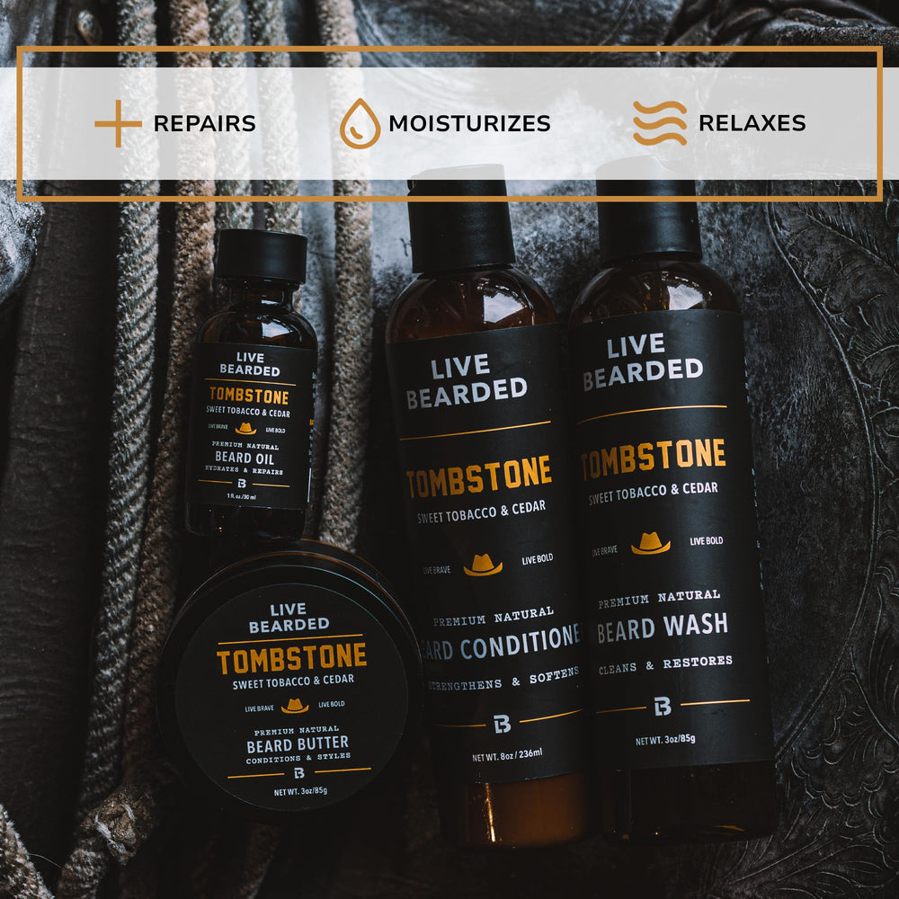 Live Bearded shampoing barbe – nettoie en douceur et prépare la barbe.