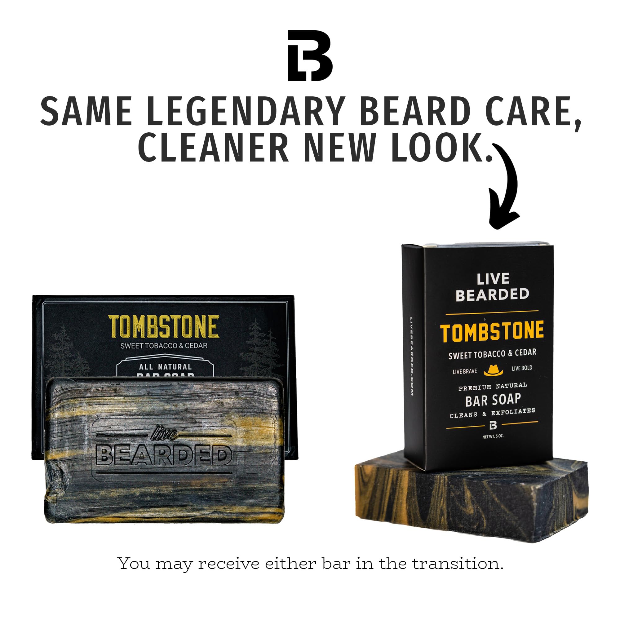 Live Bearded Tombstone soap with shea butter nourishes dry skin