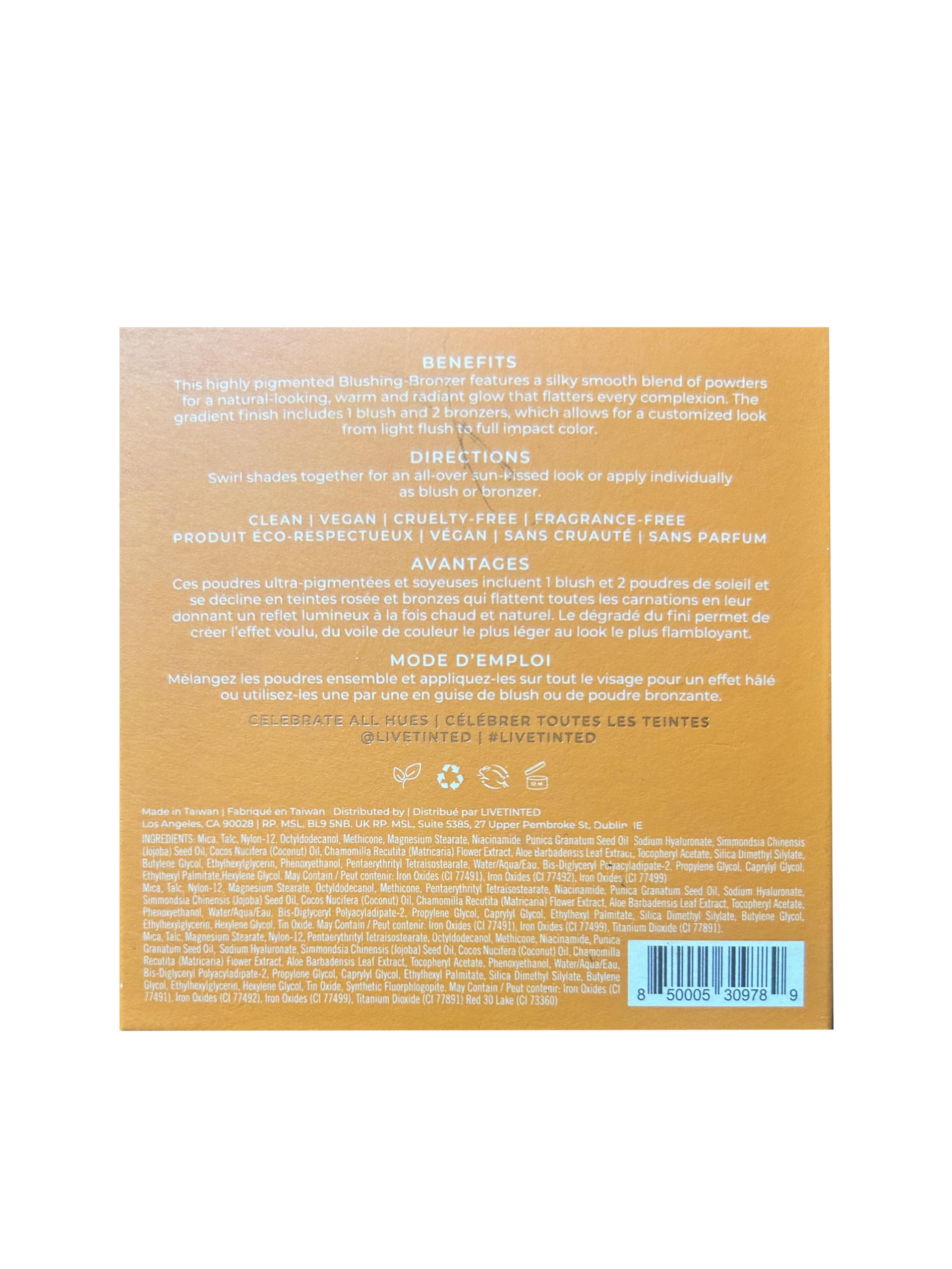 Live Tinted Huebeam formule sans parfum et non testé sur animaux.