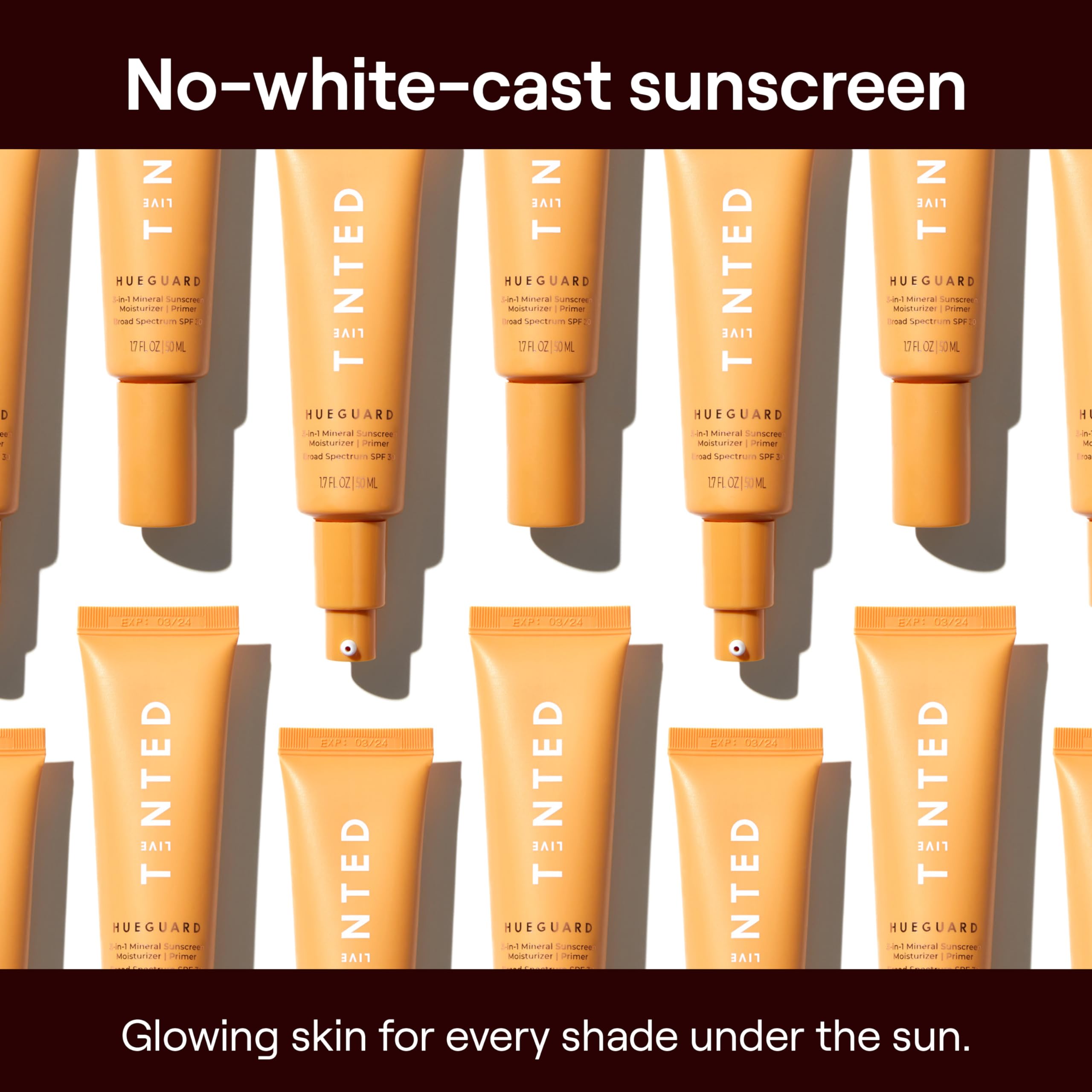 Hueguard sans effet blanc pour un teint naturel et lumineux.