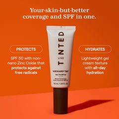 Texture gel-crème Hueguard offrant hydratation durable et confort au visage