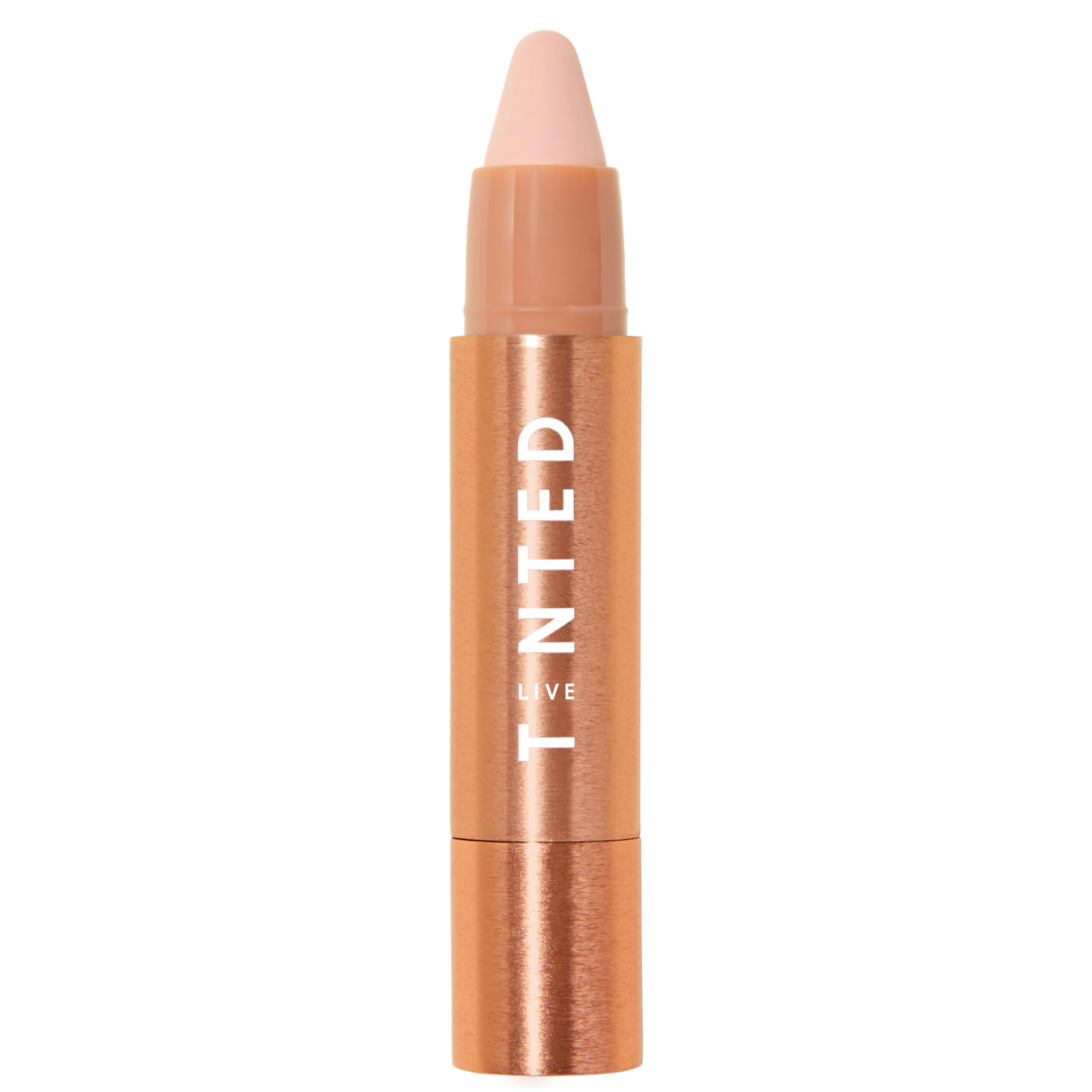 Live Tinted Huestick Aura s'applique facilement sur le visage pour un teint uniforme.