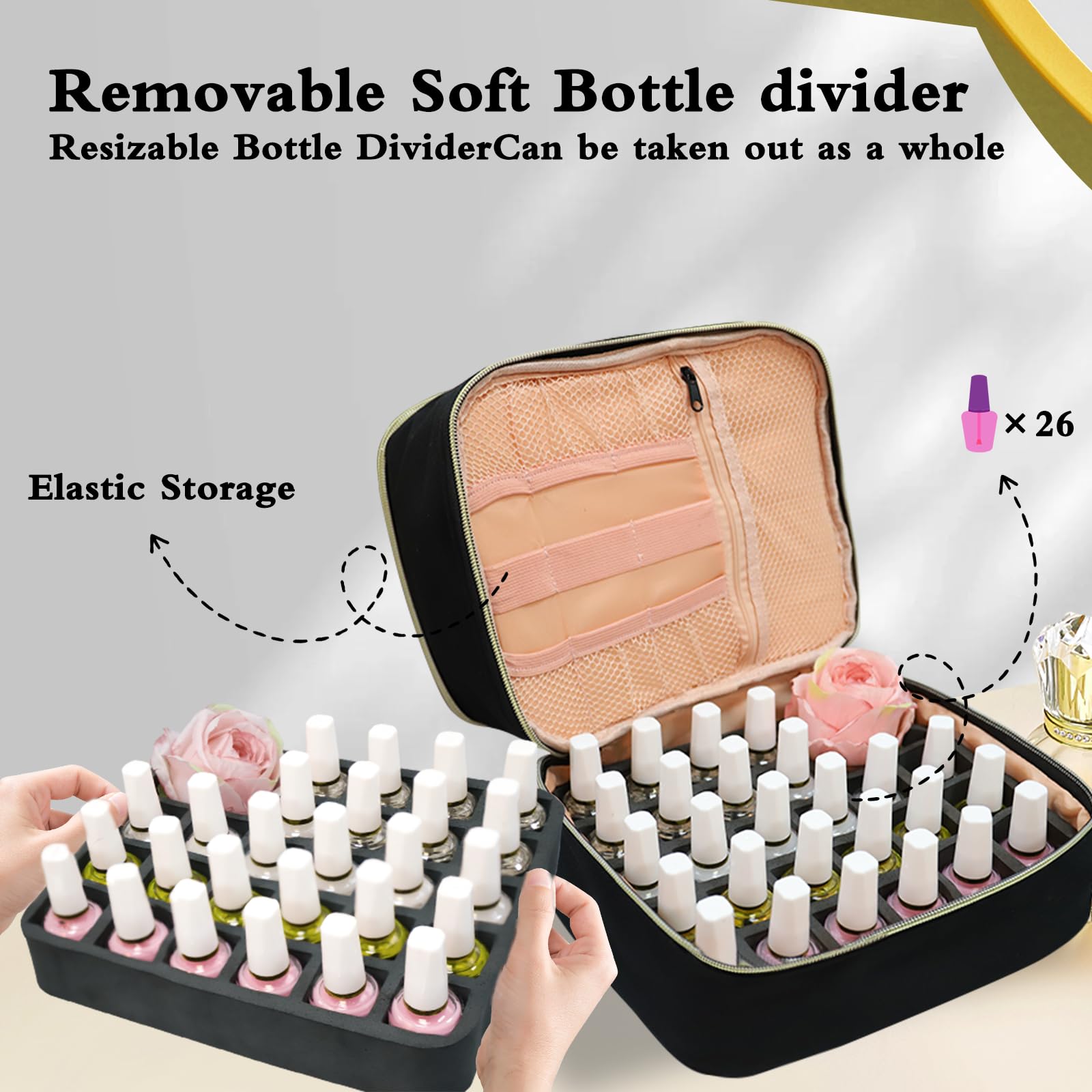 LIVEBAY Séparateur mousse amovible: répartition sur mesure des bouteilles.