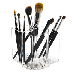 LiveGlow porte-pinceaux-maquillage transparence visibilite rapide des outils et charme minimaliste