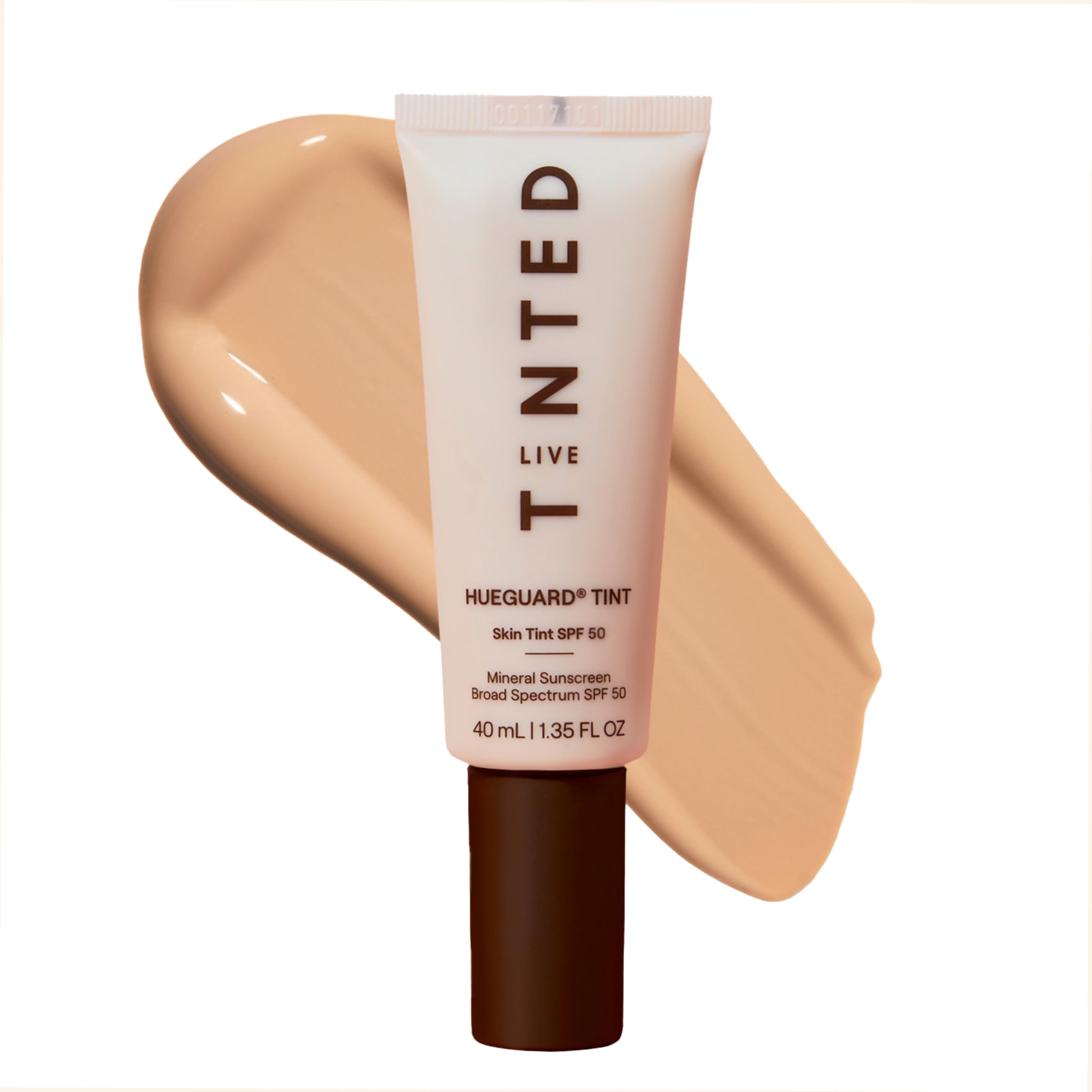 Live Tinted Hueguard SPF50 en gros plan, texture légère et hydratante.