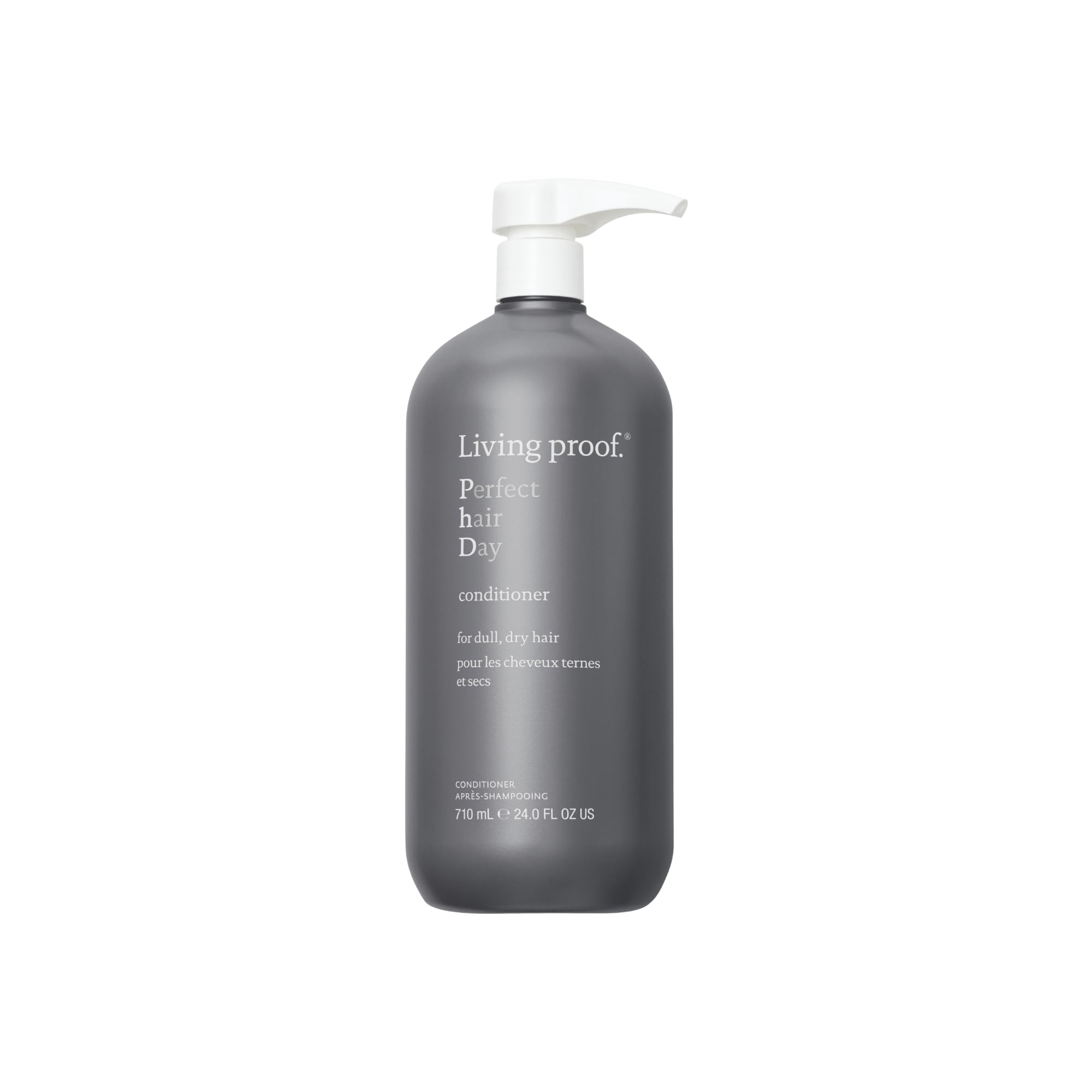 Living proof conditionneur hydratant dans une bouteille, hydratation durable pour cheveux soyeux.