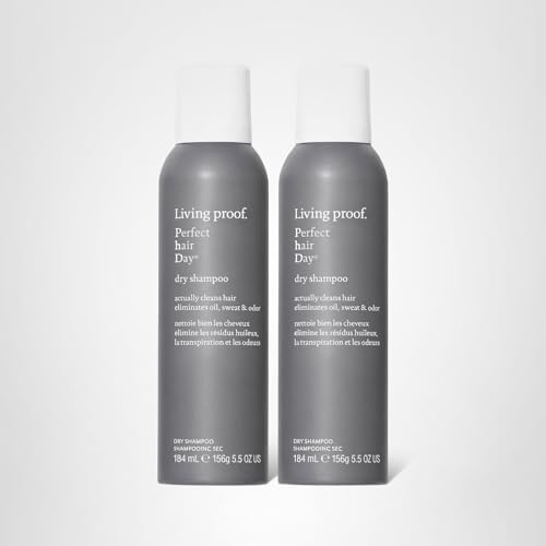 Utilisation sans eau facilitée grâce au Shampoing sec Living Proof.