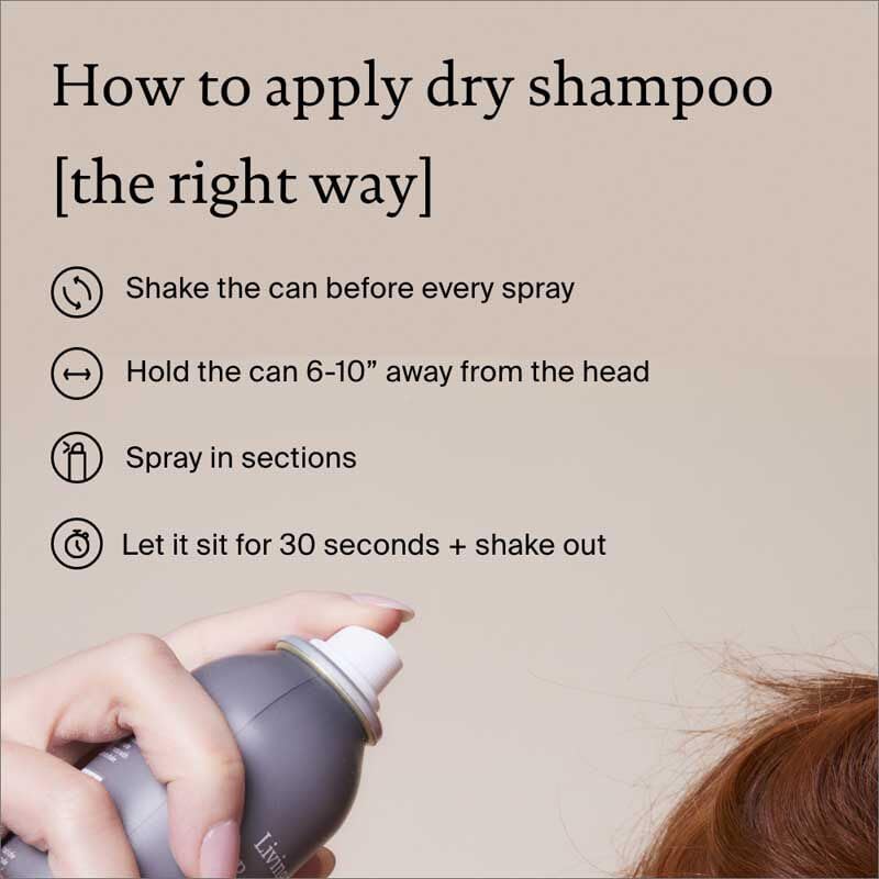 Avant-après rapide avec le Shampoing sec Perfect Hair Day Living Proof.