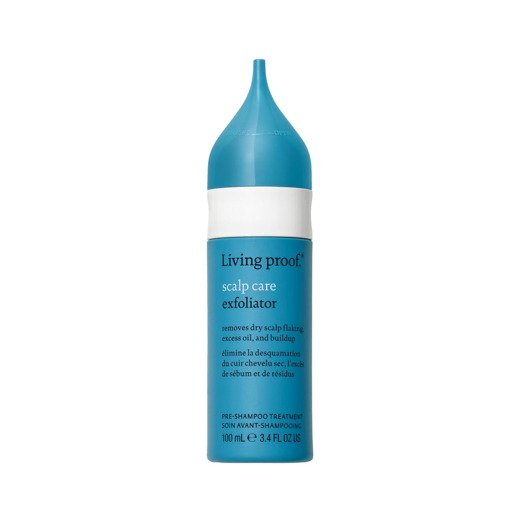 Living Proof Exfoliant Cuir Chevelu – bouteille et texture légère prête pour le pré-shampoing