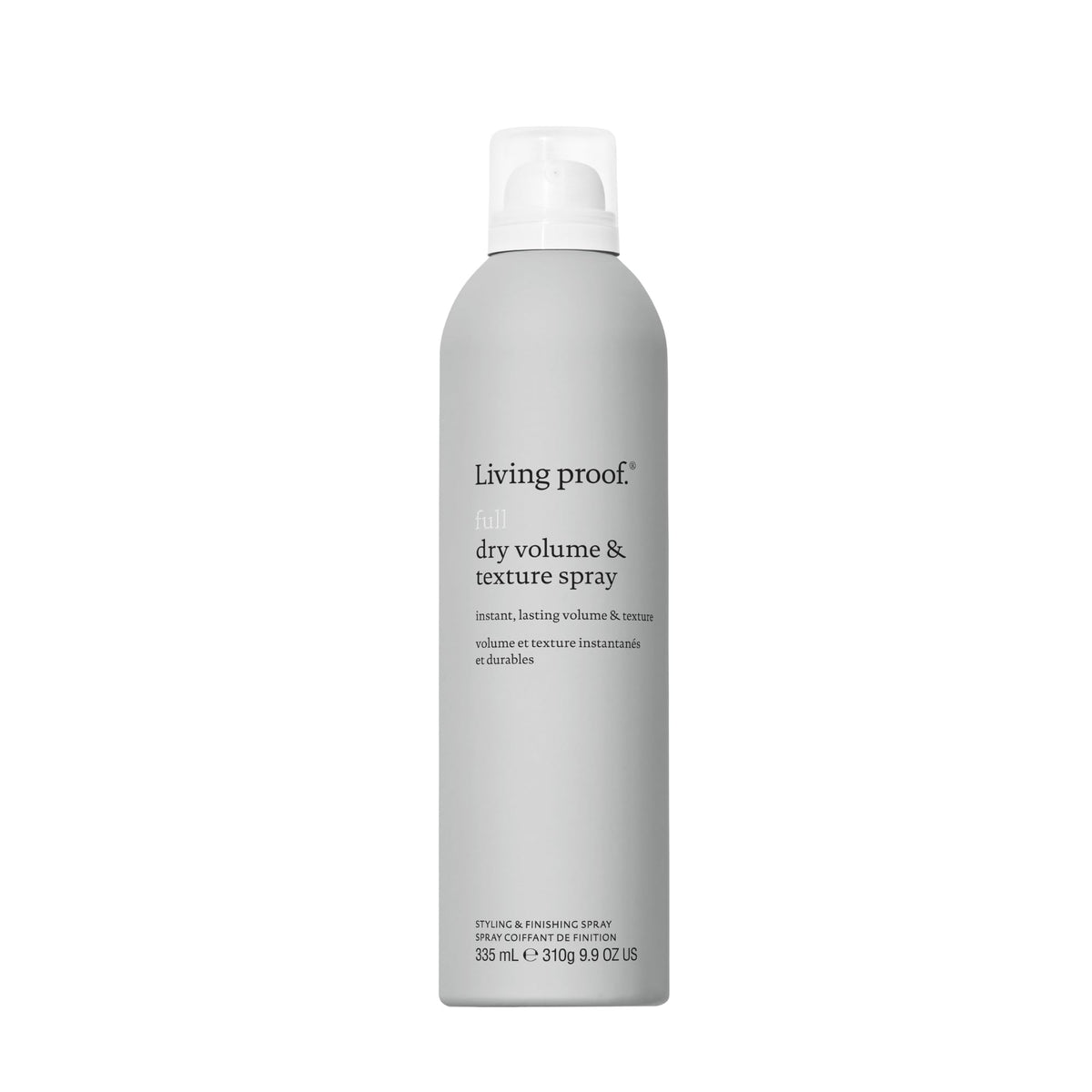 Living Proof Full Dry Volume & Texture Spray, flacon concentré pour texture et volume durable.