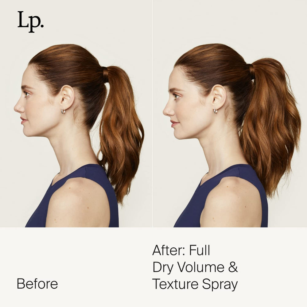 Full Dry Volume & Texture Spray sur cheveux fins – texture visible et volume accru.