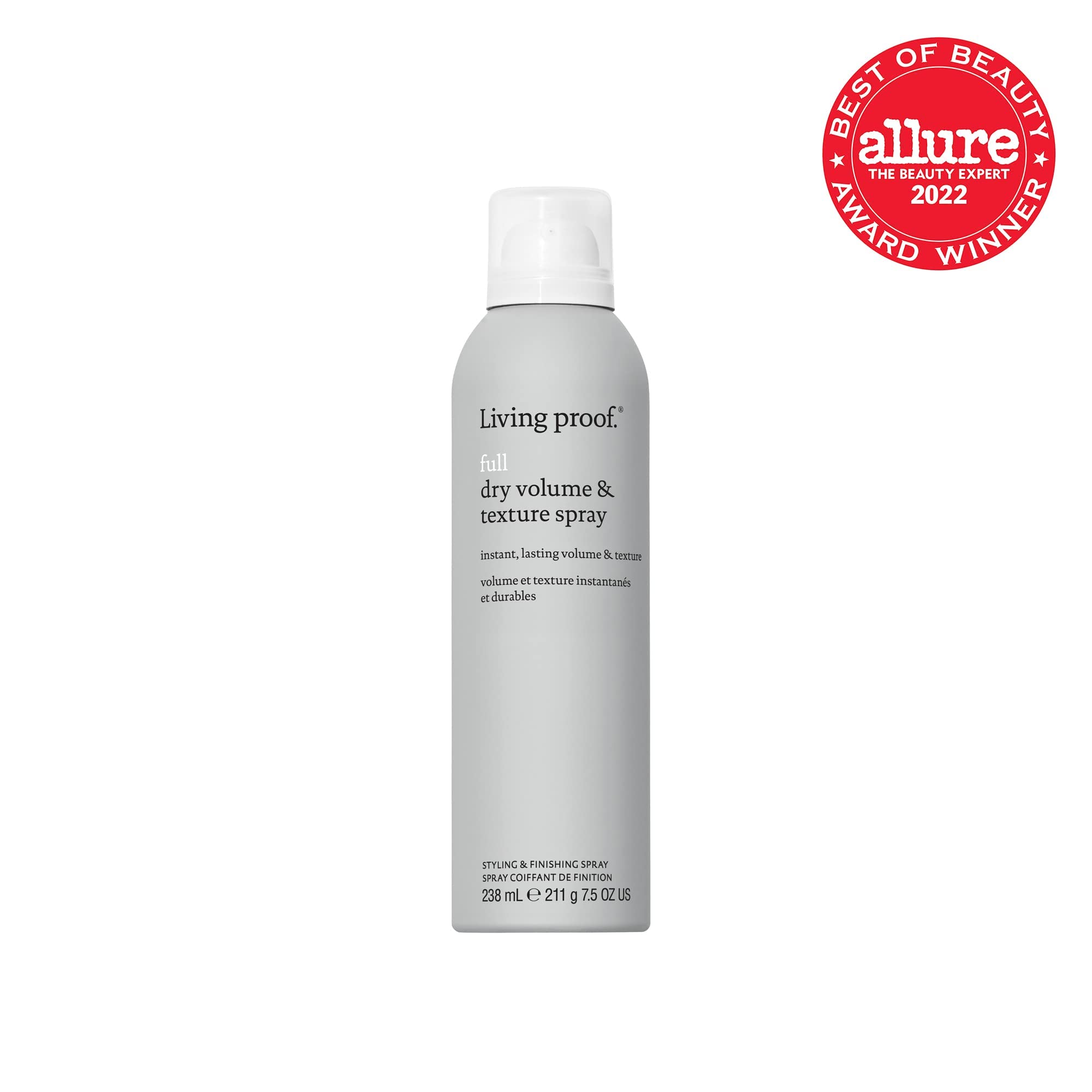 Living proof – pulvérisation en action pour un lift léger et durable sur cheveux.