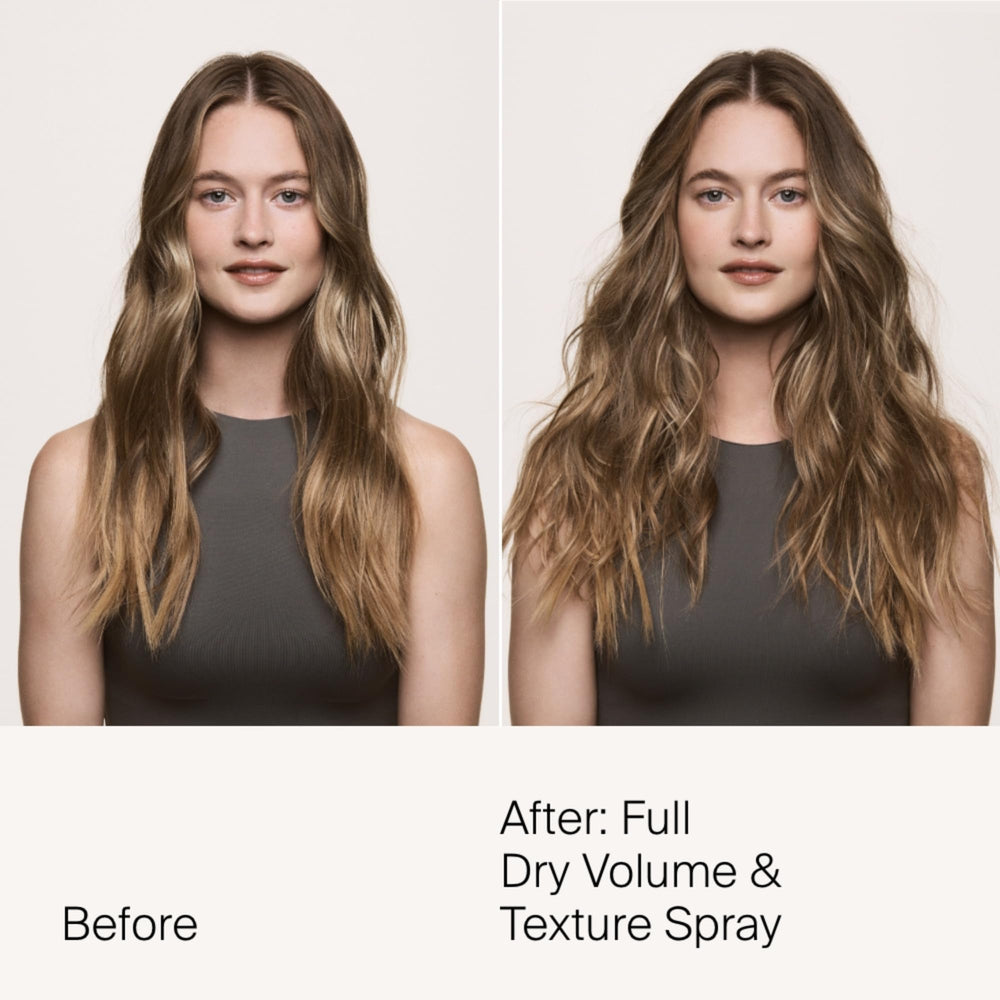 Living Proof Full Dry Volume & Texture Spray, application précise et prise en main sans glisse.