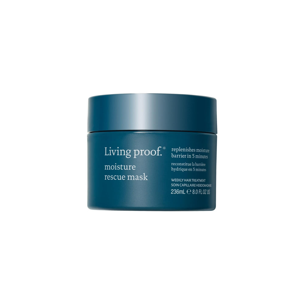 Bouteille Living Proof du masque réhydratant, cheveux hydratés et soyeux.