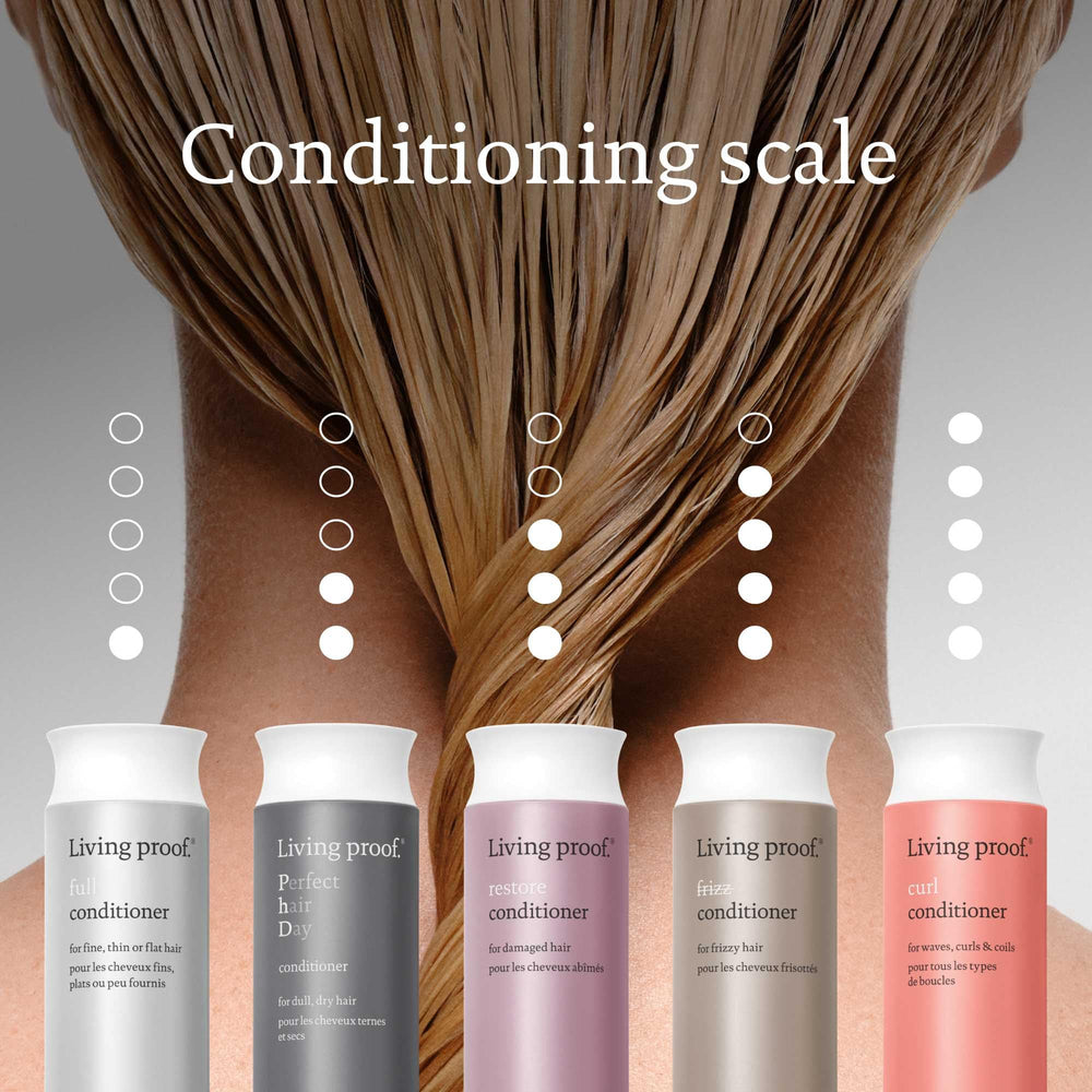 Living Proof No Frizz Conditioner : conditionnement quotidien dans un flacon pratique.
