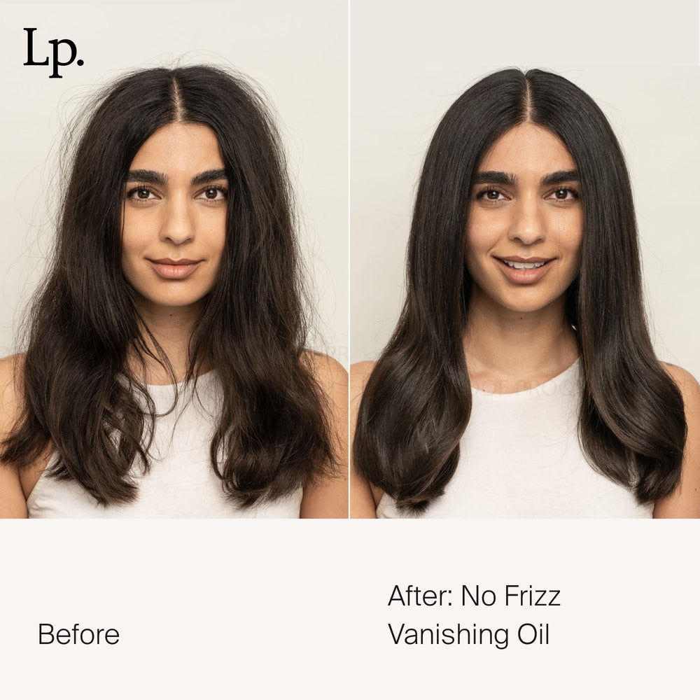 Texture huile légère montrée en flacon, application rapide pour cheveux soyeux.