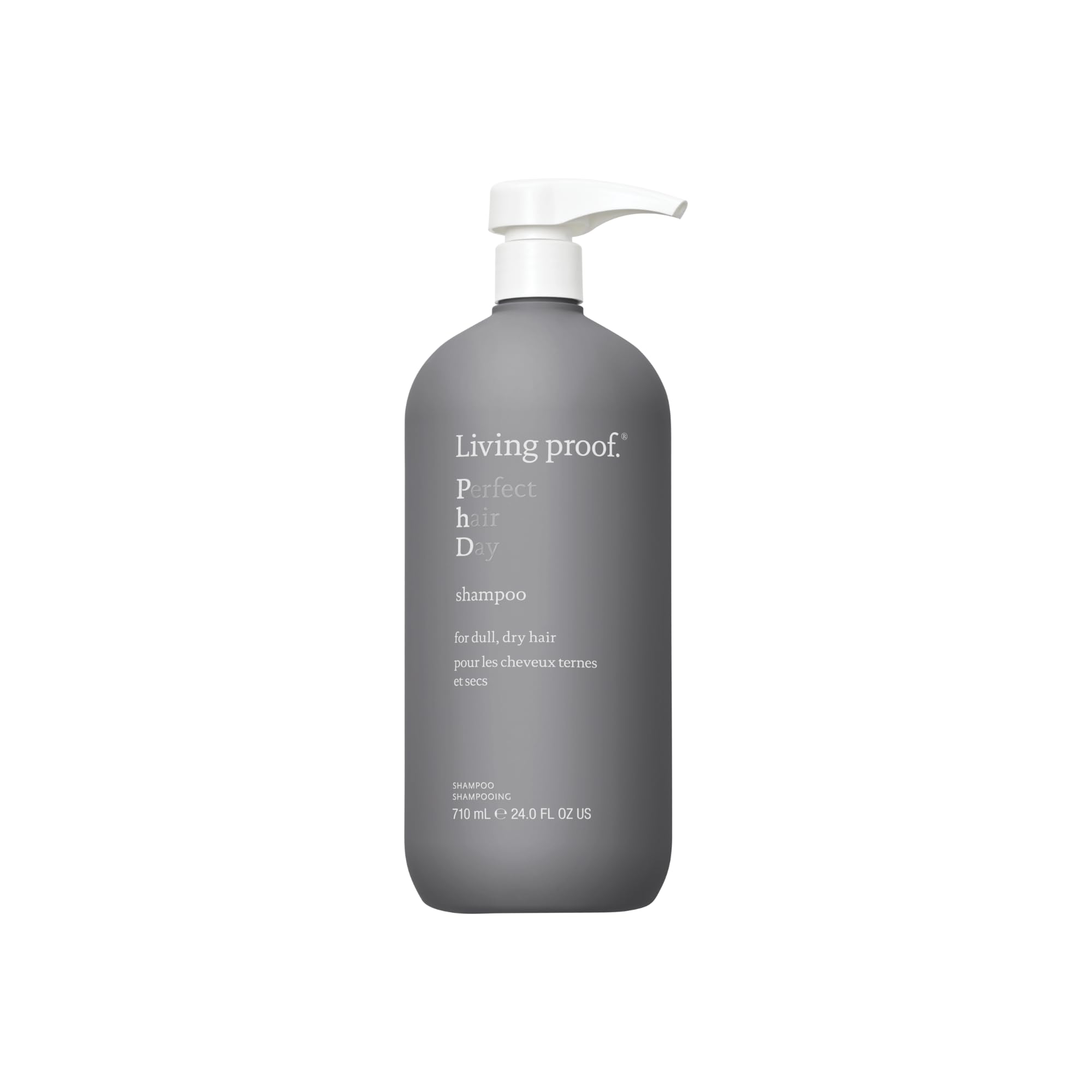 Living proof Perfect hair Day Shampoo — bouteille élégante, hydratation durable pour cheveux doux et sains.