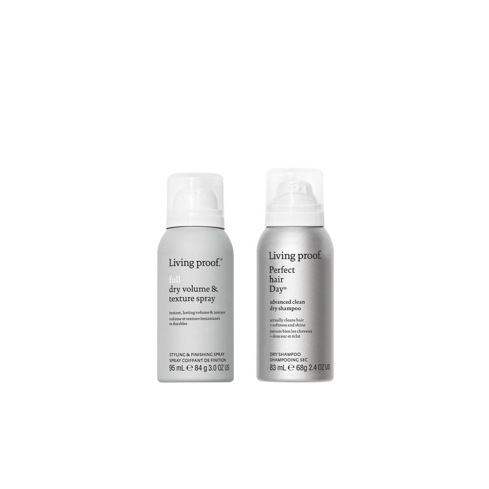 Living Proof poudre-sec Avancée – bouteille visible et sensation de fraîcheur durable.