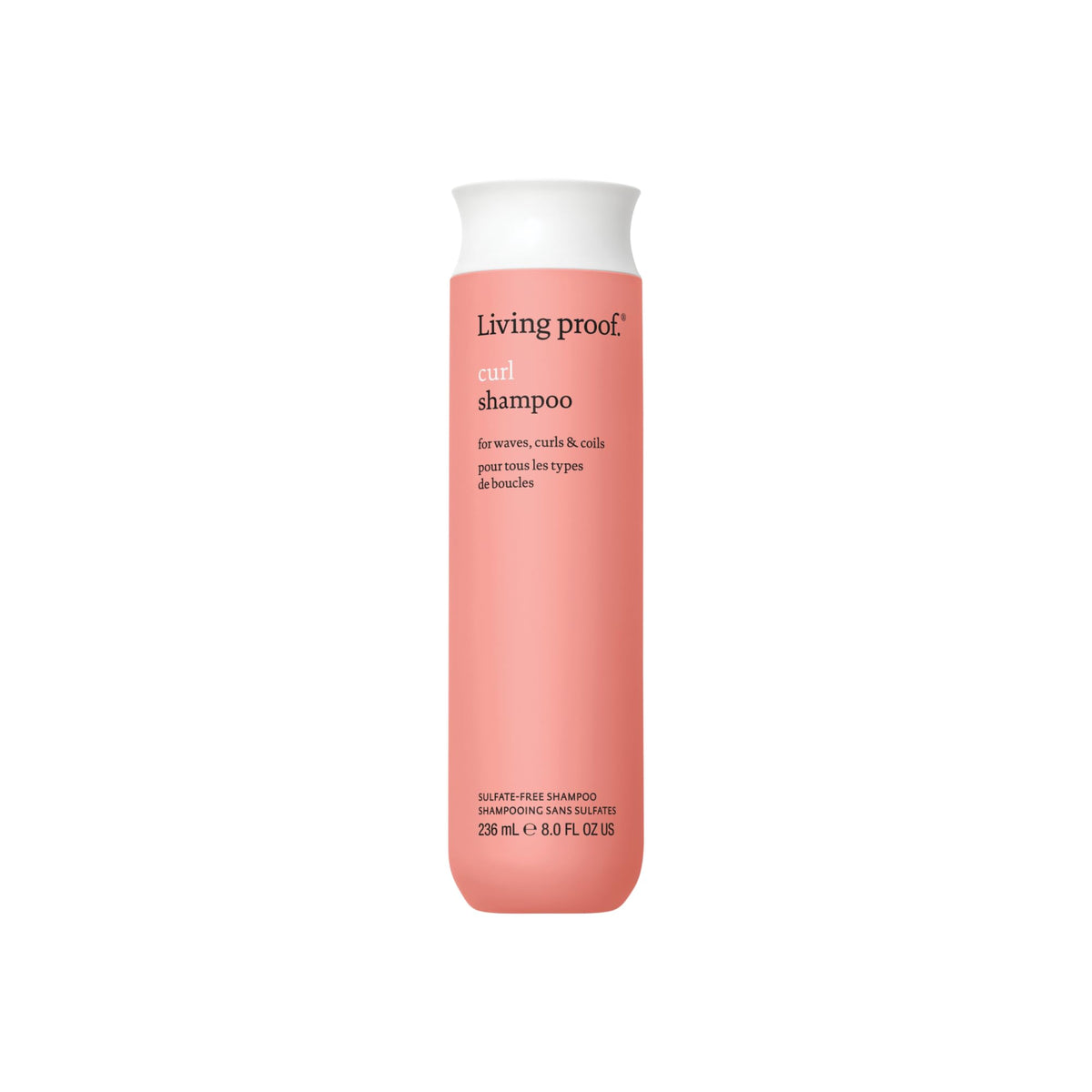 Living Proof Shampoing boucles en bouteille, définition accrue des boucles.