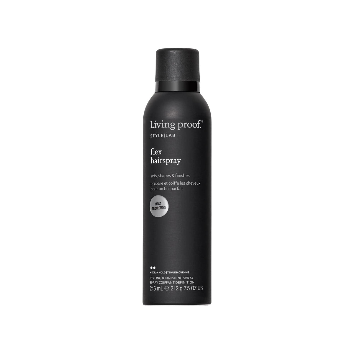 Living Proof Style Lab Flex: bouteille visible, tenue flexible et brillance sans résidu.