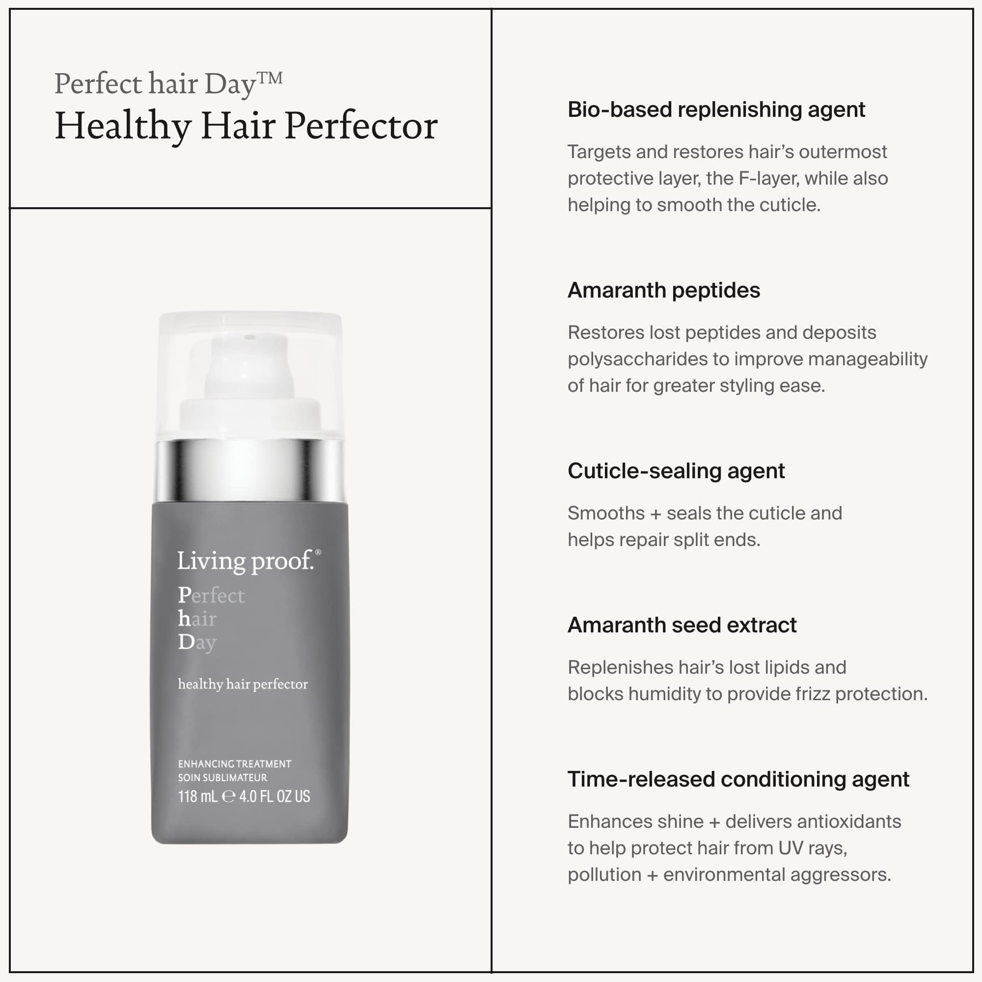 Contrôle du frisage et humidité maîtrisée avec Living Proof Perfect Hair Day.