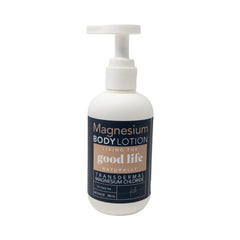 Lotion magnésium Living the Good Life Naturally, flacon élégant pour peau sensible.