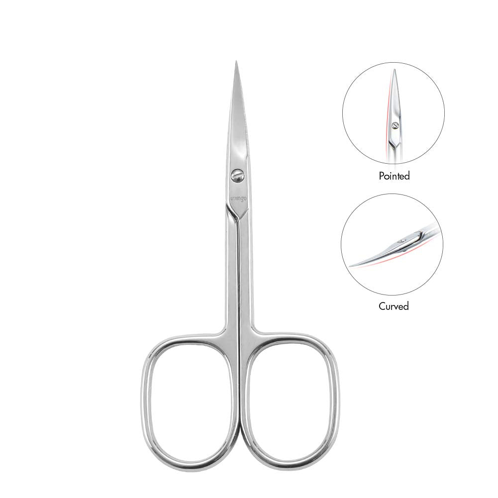 Ciseaux LIVINGO pour manicure avec pointe courbe et finition miroir.
