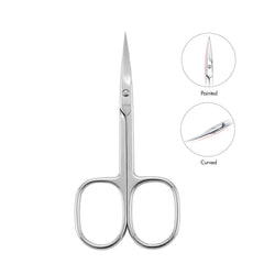 Ciseaux LIVINGO pour manicure avec pointe courbe et finition miroir.