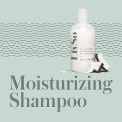 LivSo Shampoing – ingrédients coco visibles, hydratation naturelle pour le cuir chevelu.