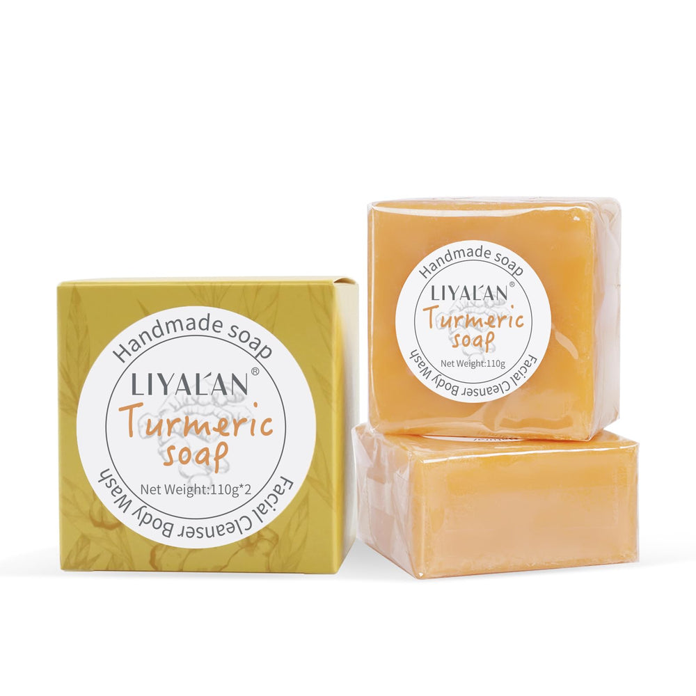 Pour hommes et femmes, LIYALAN savon curcuma pour tous.