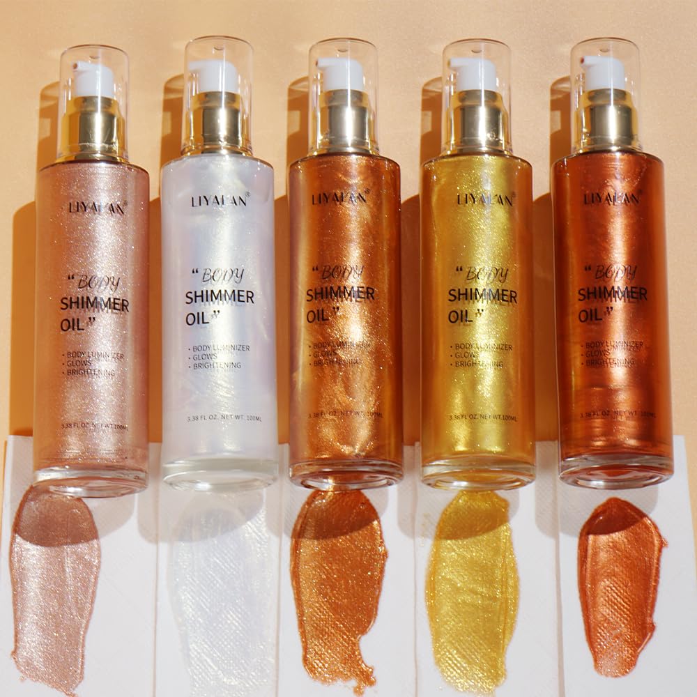 LIYALAN huile visage éclat perle pour un effet nacré.