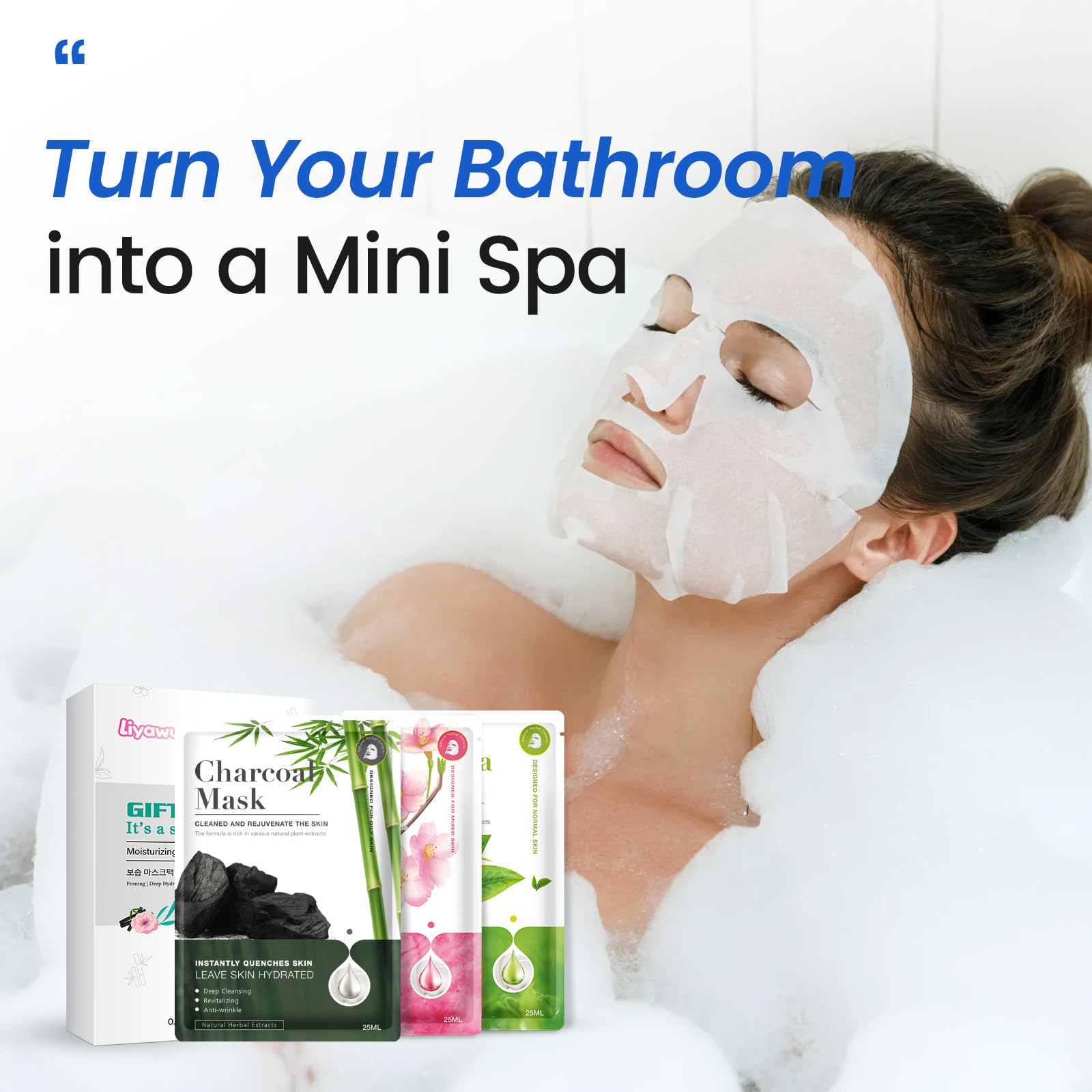 Masque sans alcool Liyawudo adapté à toutes les peaux