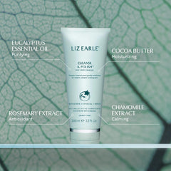 Liz Earle Cleanse & Polish – texture crème douce pour une peau hydratée.