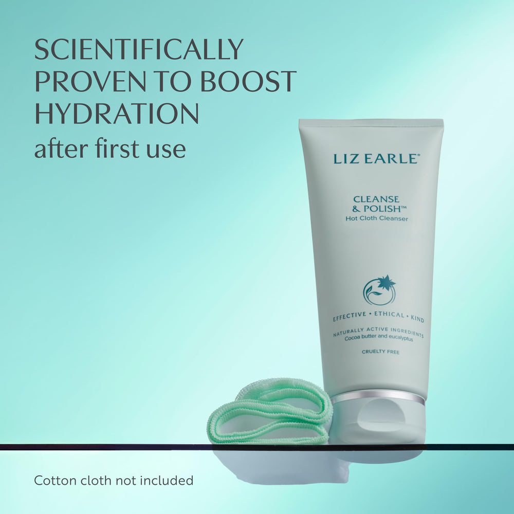 Liz Earle Cleanse & Polish, ingrédients naturels comme cacao, romarin et camomille.