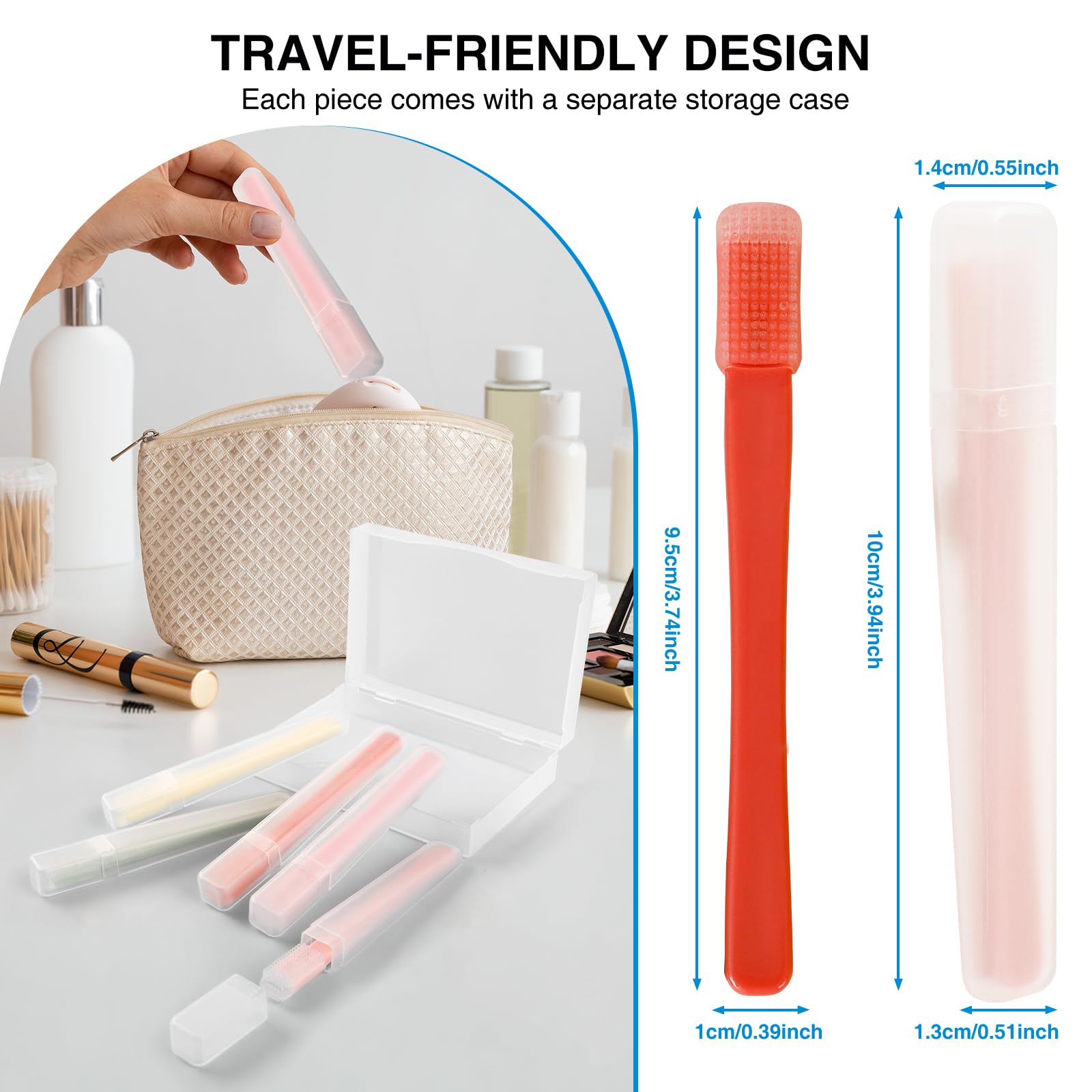 Ensemble de 5 accessoires paupières LIZICH pour le soin quotidien.