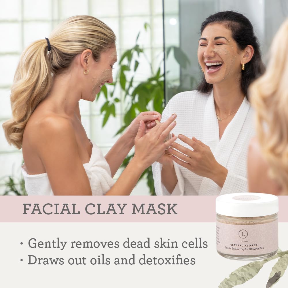 Masque argile visage Lizush purifie et éclaire la peau.