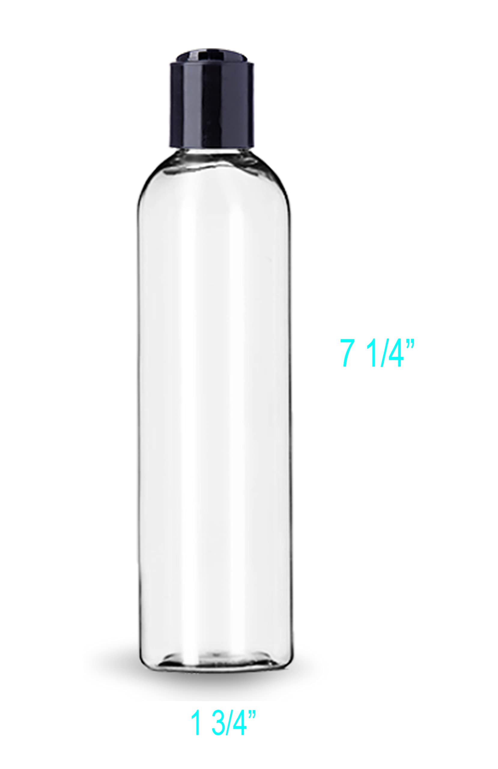 Bouteille ljdeals cosmo ronde, transparente, facile à doser pour shampoing