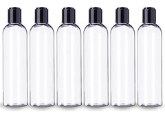 Bouteille ljdeals transparente 8 oz avec bouchon-disque noir, dosage précis pour soins
