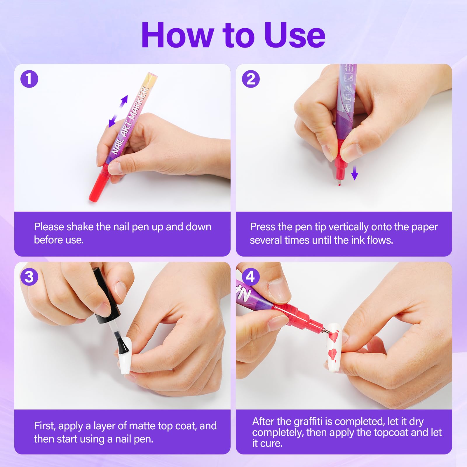 LKE stylo pour art des ongles – tenue jusqu’à 28 jours.