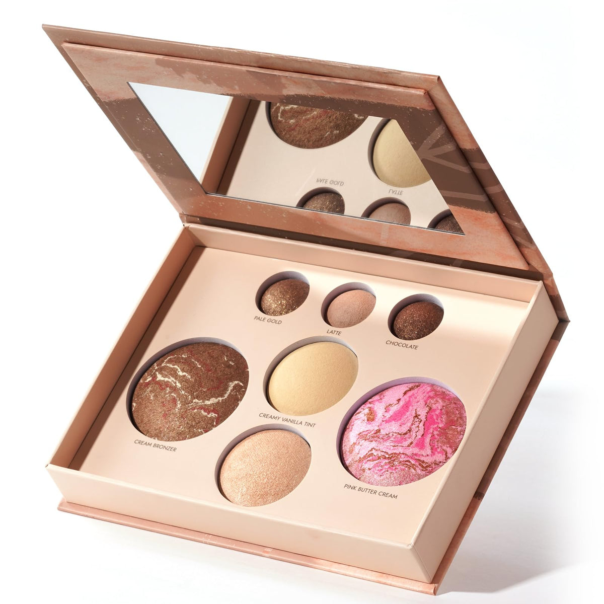 Llasido palette visage emballage ouverture, coffret compact facile à transporter.