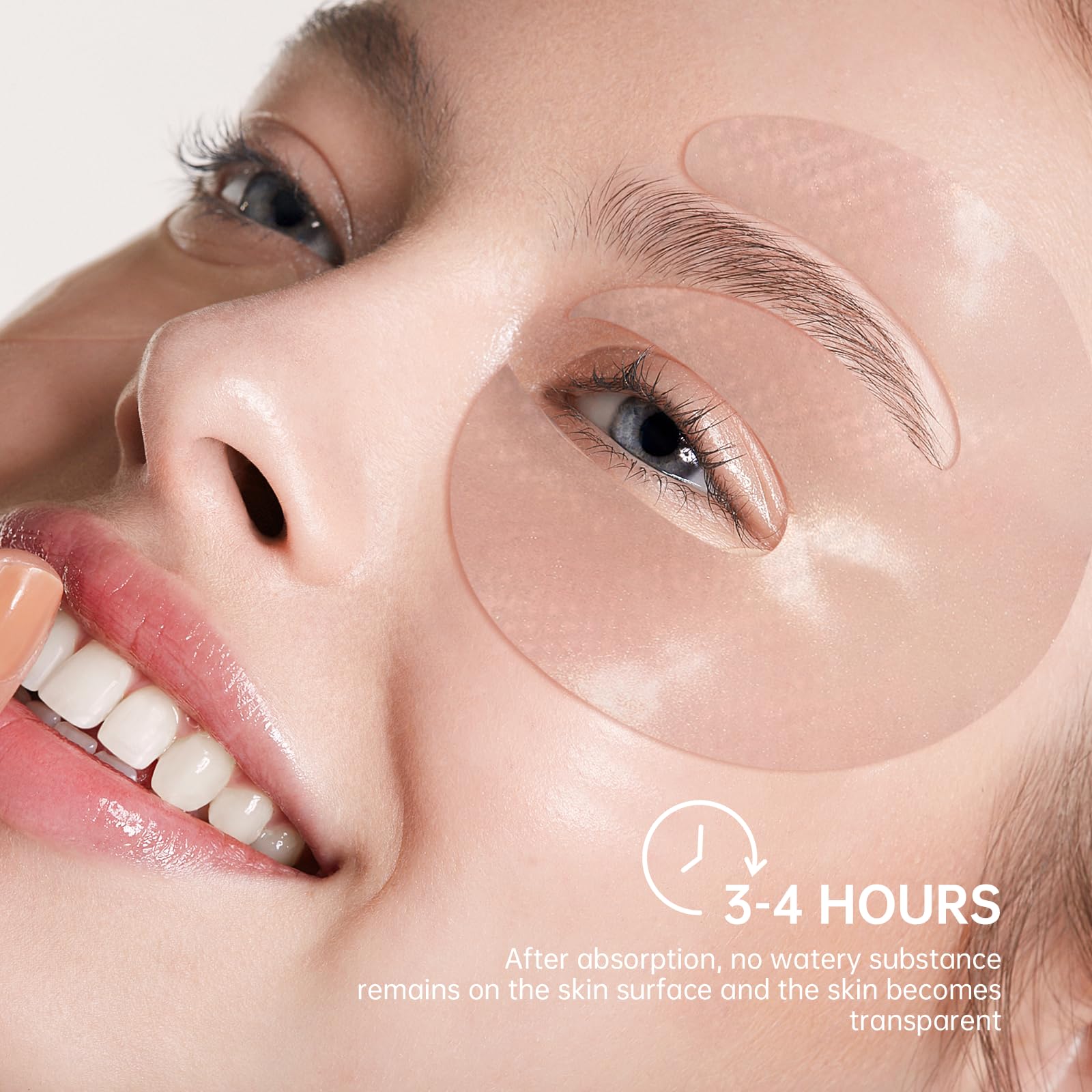 Couverture du contour des yeux par Novoy trois fois plus large.