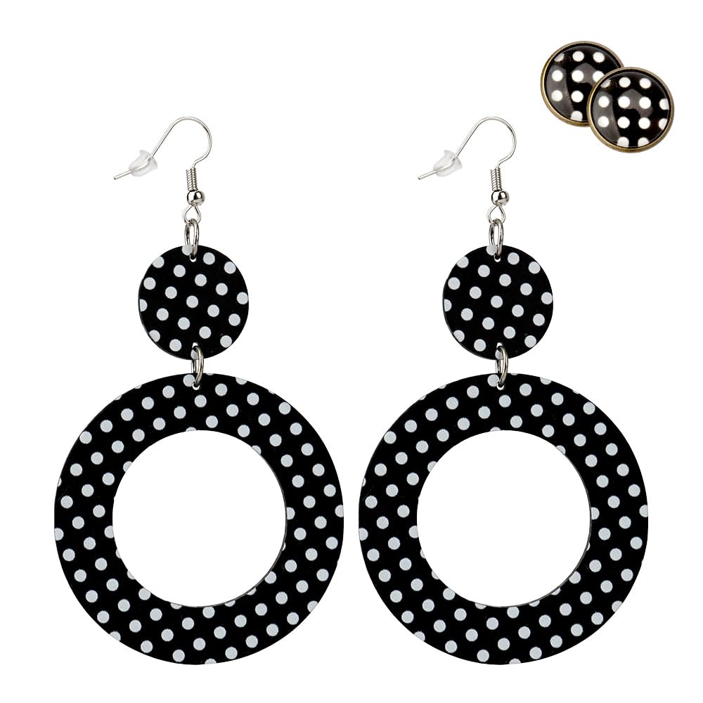LmashRbaiw set 50s noir, ensemble prêt pour mascarade